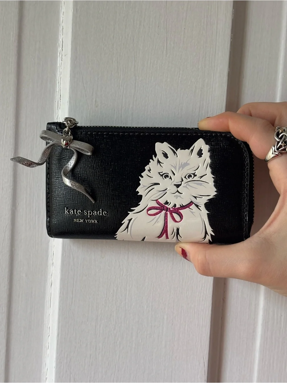 Kate Spade Whiskers Cat Zip Wallet